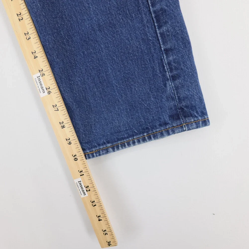 Levis 501 Jeans Mens 33x32 Blue Original Fit Straight Leg Button Fly Stretch